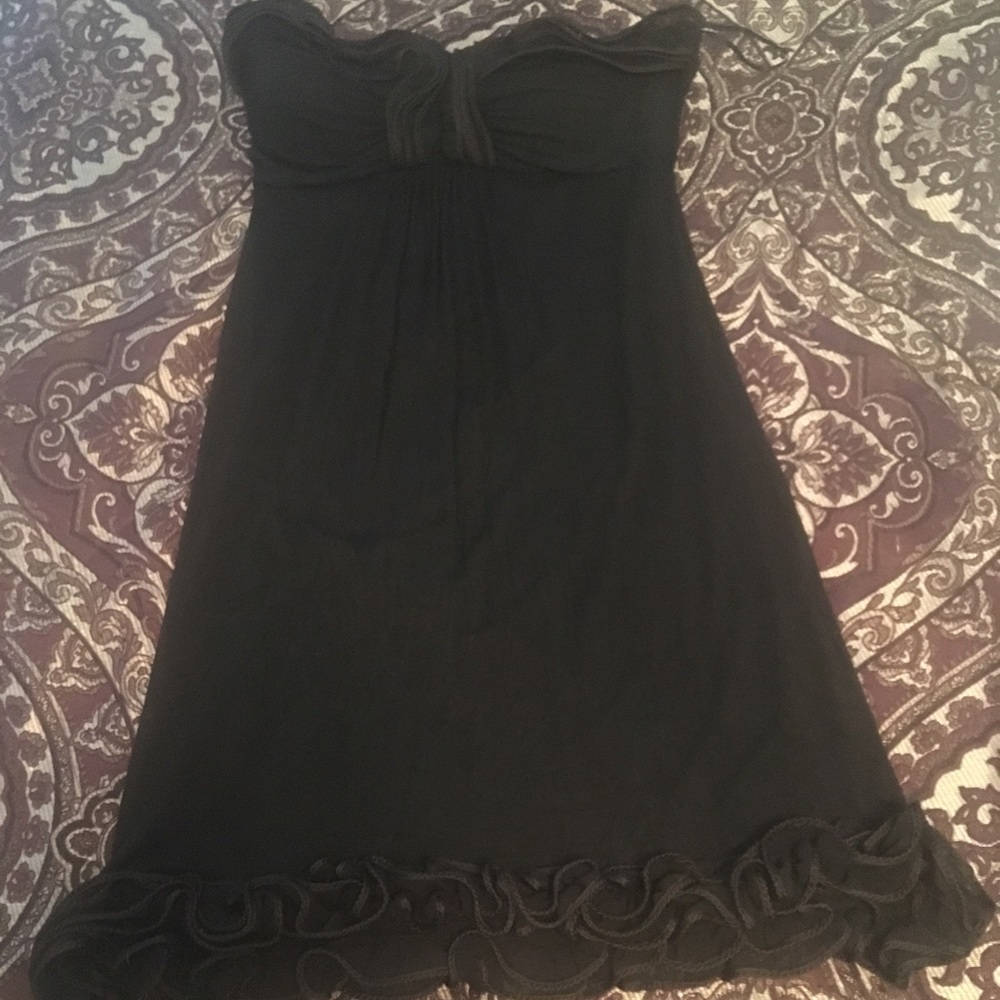Boutique Brand Strapless Black Dress